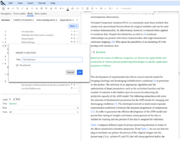 The window appears to enter the subsection title.