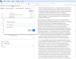 The section title is entered.