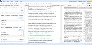 The changes will be reflected in Main editor and PDF.