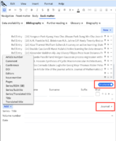 The Structured field is Journal and the entries in the Left Panel are related to Journal.You can add more fields by clicking the Add tab.